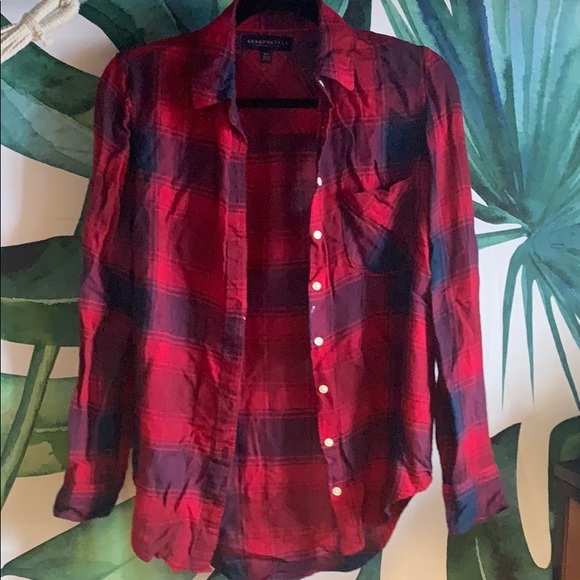 Aeropostale Tops Aeropostale Red Flannel Poshmark